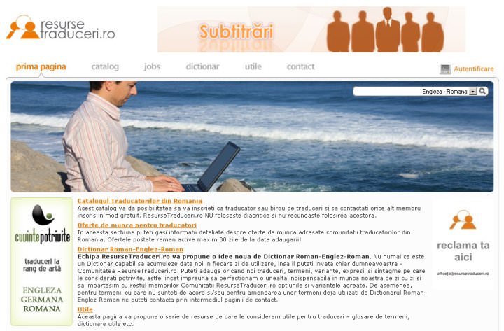 Screenshots of Resurse Traduceri