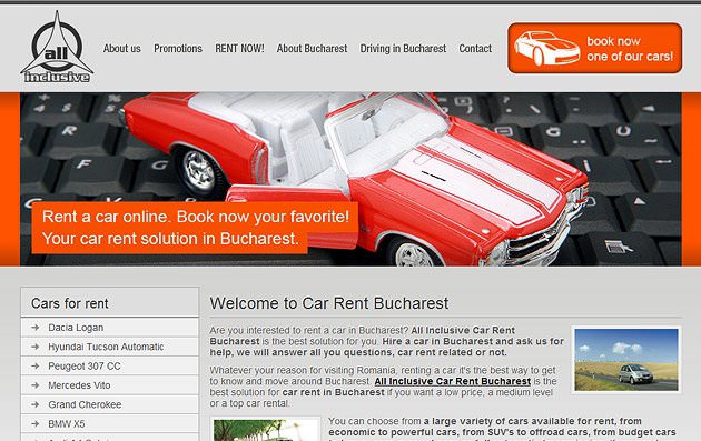 Screenshots of Rent a car Bucharest