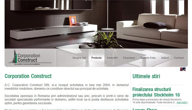 Screenshots of Corporation Construct