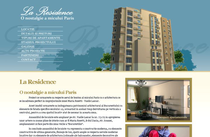 Screenshots of La Residence