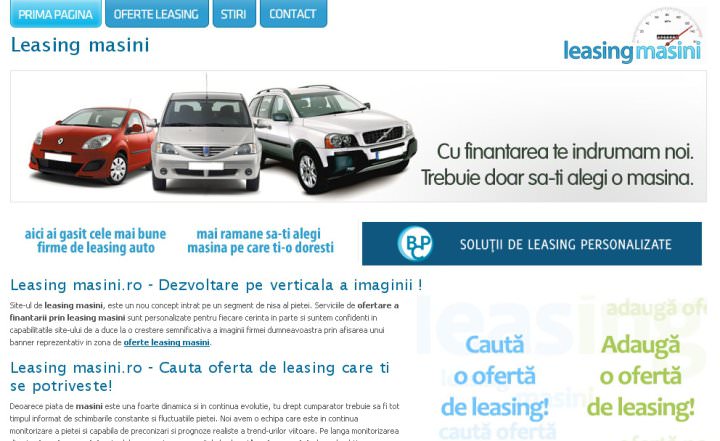 Screenshots of Leasing Masini