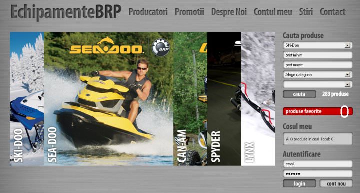 Screenshots of Echipamente BRP