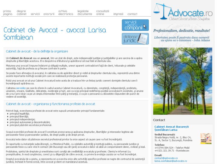 Screenshots of Advocate