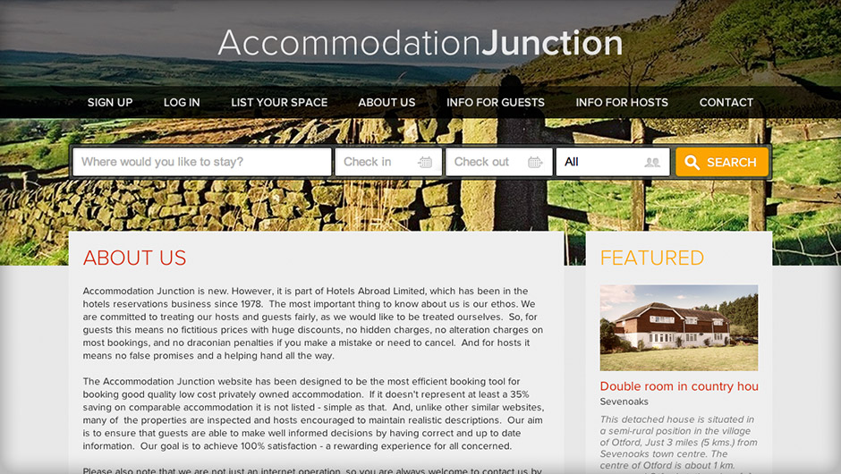 Screenshots of Accommodation Junction