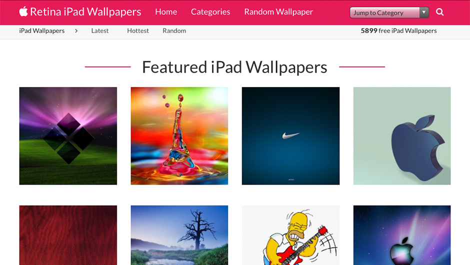 Screenshots of iPad Wallpapers