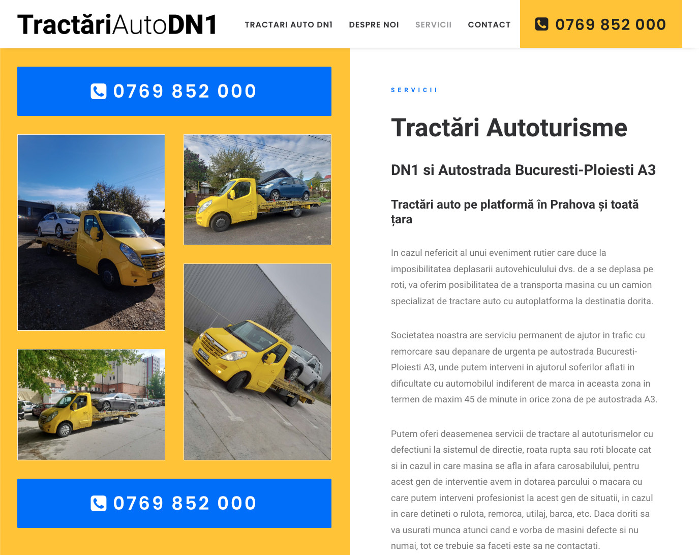 Screenshots of Tractari Auto DN1