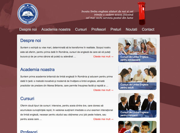 Screenshots of Oxford Academy