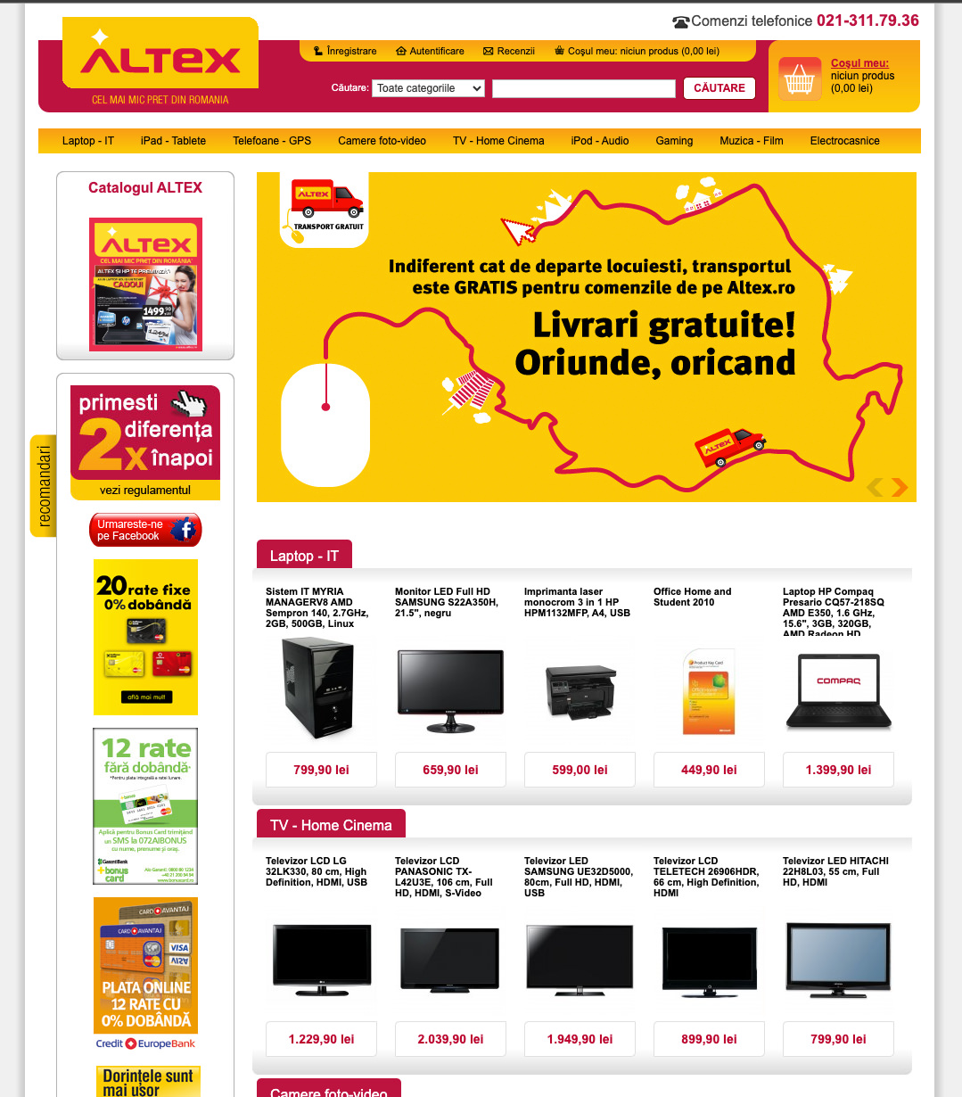 Screenshots of Altex