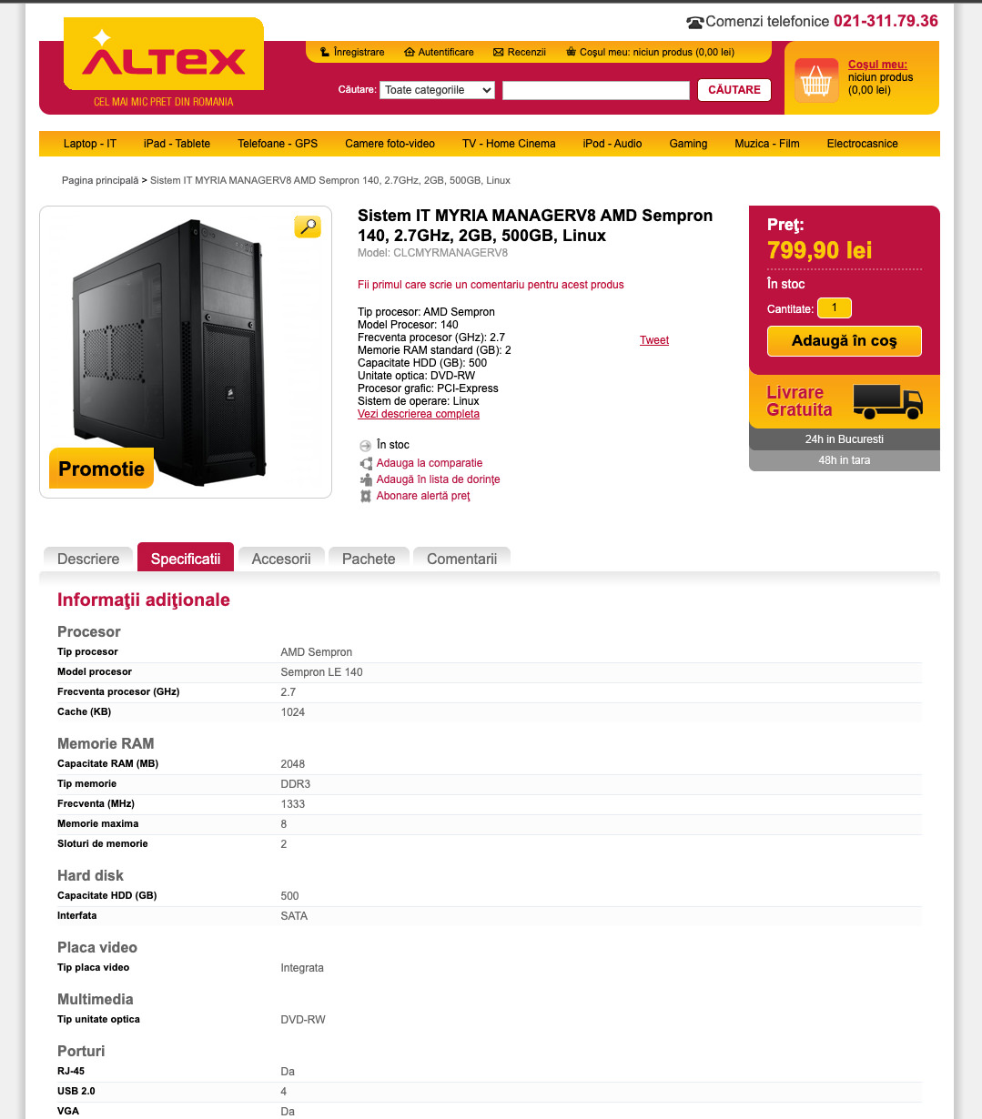 Screenshots of Altex