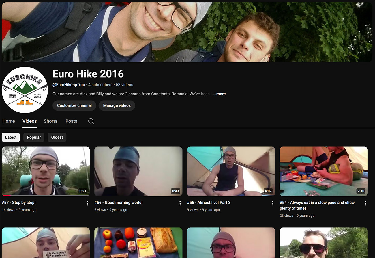 Screenshots of Euro Hike 2016