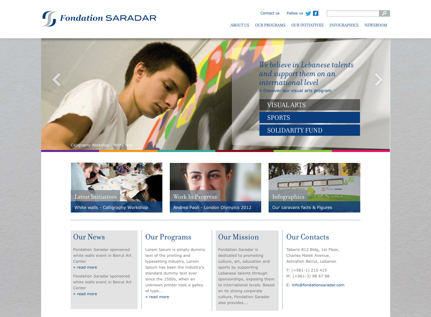 Screenshots of Fondation Saradar
