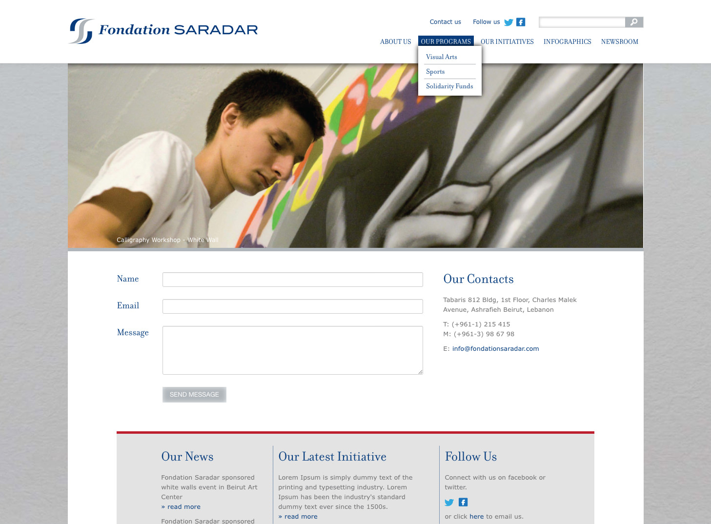 Screenshots of Fondation Saradar